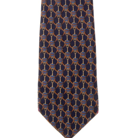 Burberry Vintage Tie Navy Necktie 100% Silk Abstra - Picture 1 of 2